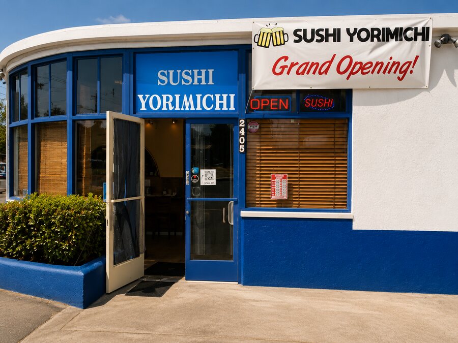 Sushi Yorimichi storefront at 2405 Ulric St, San Diego